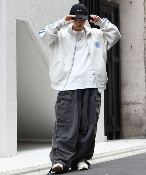 【セール】embroidery side line sweat track jacket/胸刺繍 サイドライン スウェット トラックジャケット（スウェット）｜Starting Over（スターティングオーバー）