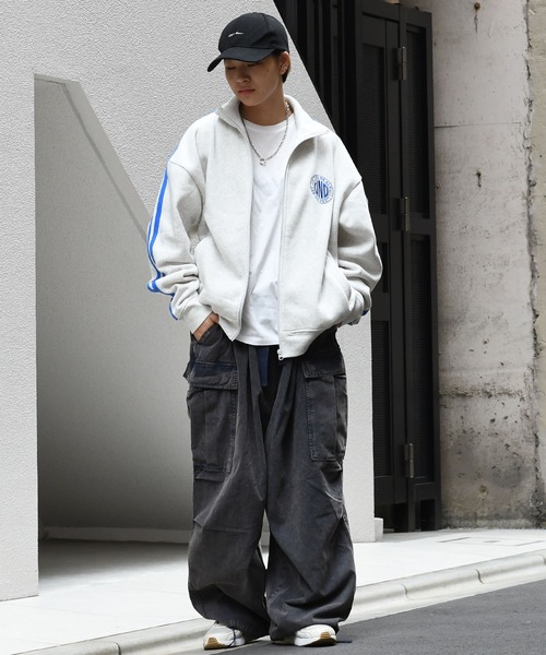 【セール】embroidery side line sweat track jacket/胸刺繍 サイドライン スウェット トラックジャケット（スウェット）｜Starting Over（スターティングオーバー）