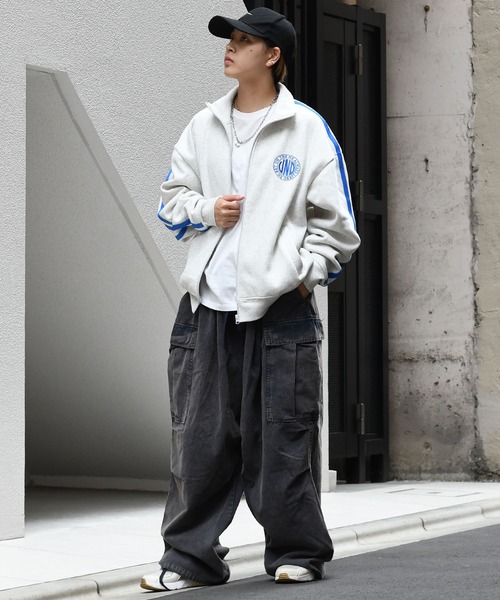 【セール】embroidery side line sweat track jacket/胸刺繍 サイドライン スウェット トラックジャケット（スウェット）｜Starting Over（スターティングオーバー）