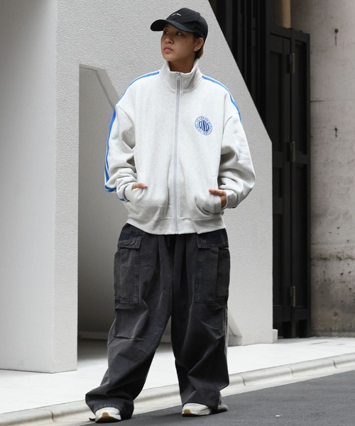 【セール】embroidery side line sweat track jacket/胸刺繍 サイドライン スウェット トラックジャケット（スウェット）｜Starting Over（スターティングオーバー）