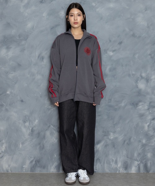 【セール】embroidery side line sweat track jacket/胸刺繍 サイドライン スウェット トラックジャケット（スウェット）｜Starting Over（スターティングオーバー）