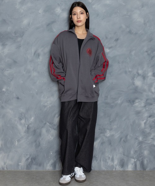 【セール】embroidery side line sweat track jacket/胸刺繍 サイドライン スウェット トラックジャケット（スウェット）｜Starting Over（スターティングオーバー）