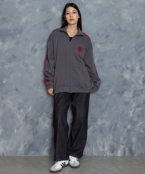 【セール】embroidery side line sweat track jacket/胸刺繍 サイドライン スウェット トラックジャケット（スウェット）｜Starting Over（スターティングオーバー）