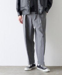 ウールライクボンディング ワイドテーパードパンツ