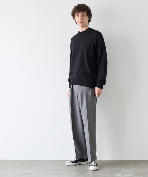 coca(coca)(コカ)の「ウールライクボンディング ワイドテーパードパンツ(その他パンツ・メンズ・グレー/ブラック・XL/M/L)」の3枚目の写真