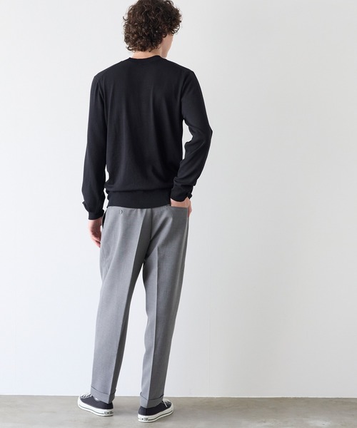 coca(coca)(コカ)の「ウールライクボンディング ワイドテーパードパンツ(その他パンツ・メンズ・グレー/ブラック・XL/M/L)」の6枚目の写真