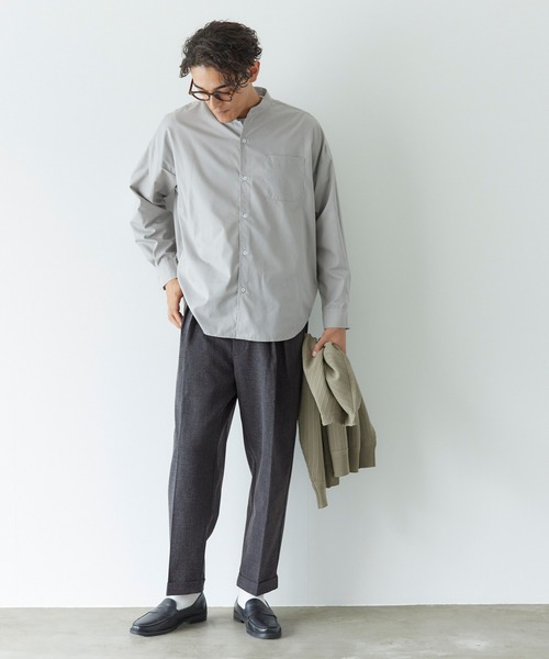 coca(coca)(コカ)の「ウールライクボンディング ワイドテーパードパンツ(その他パンツ・メンズ・グレー/ブラック・XL/M/L)」の7枚目の写真