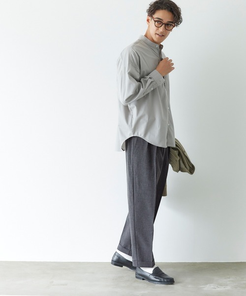 coca(coca)(コカ)の「ウールライクボンディング ワイドテーパードパンツ(その他パンツ・メンズ・グレー/ブラック・XL/M/L)」の10枚目の写真