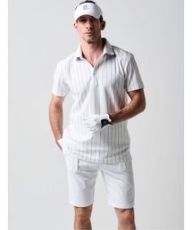1 piu 1 uguale 3 ポロシャツ ホワイト/ブラック 1PIU1UGUALE3 GOLF - 【MID SUMMER COLLECTION】 SS POLO STRIPE