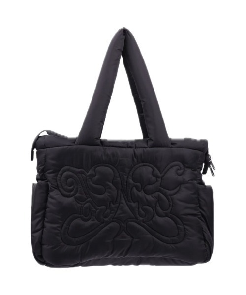 FANCY CLUB(ファンシークラブ)の「韓国ブランド NASTY FANCY CLUB ナスティーファンシークラブ CUDDLE PADDED SHOULDER BAG ロゴバッグ パディッドショルダーバッグ 大容量バッグ ボリュームバッグ 肩掛けバッグ 韓国ファッション 韓国ストリート ストリートファッション(ショルダーバッグ・レディース・ブラック/グレー・ONE SIZE)」の8枚目の写真
