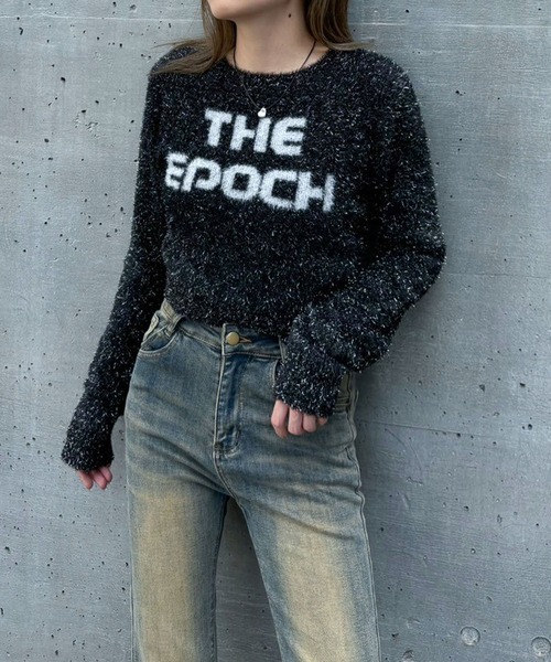 ENVYM（アンビー）の「シャギーコンパクトニット（ニット/セーター・レディース・ブルー/シルバー/ブラック・FREE）」の2枚目の写真