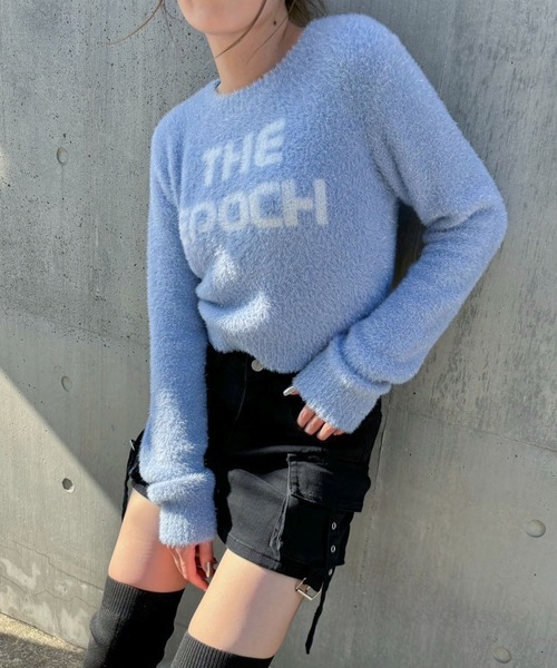 ENVYM（アンビー）の「シャギーコンパクトニット（ニット/セーター・レディース・ブルー/シルバー/ブラック・FREE）」の14枚目の写真