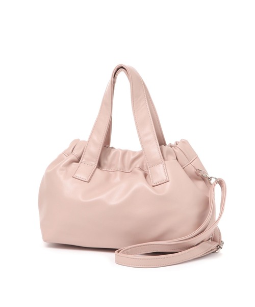 LAKOLE（ラコレ）の「クチギャザーミニショルダーバッグ / 152716（ショルダーバッグ・レディース・シルバー/オフホワイト/ブラック/ピンク・FREE）」の3枚目の写真