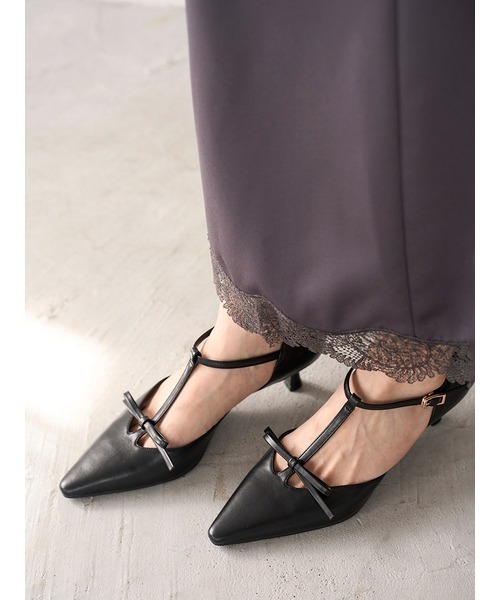 SNIDEL（スナイデル）の「Tストラップリボンパンプス（パンプス）」 - WEAR