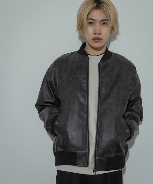 SENSE OF PLACE by URBAN RESEARCH（センスオブプレイスバイアーバンリサーチ）の「ヴィンテージライクMA-1（MA-1・メンズ・ブラック/ブラウン・MEDIUM/LARGE）」の22枚目の写真