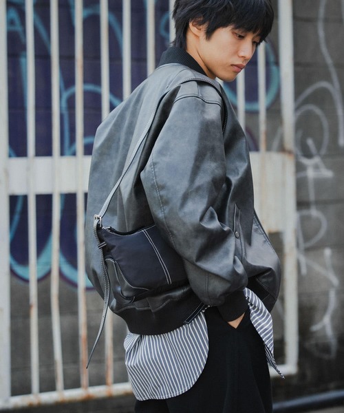 SENSE OF PLACE by URBAN RESEARCH（センスオブプレイスバイアーバンリサーチ）の「ヴィンテージライクMA-1（MA-1・メンズ・ブラック/ブラウン・MEDIUM/LARGE）」の16枚目の写真