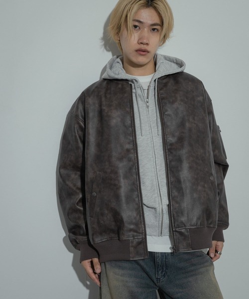 SENSE OF PLACE by URBAN RESEARCH（センスオブプレイスバイアーバンリサーチ）の「ヴィンテージライクMA-1（MA-1・メンズ・ブラック/ブラウン・MEDIUM/LARGE）」の20枚目の写真