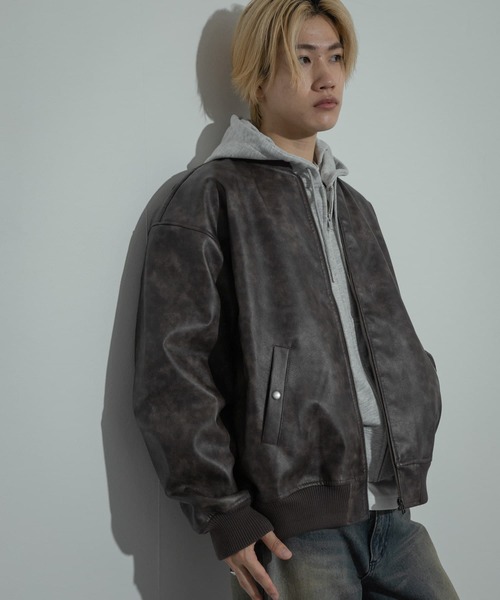 SENSE OF PLACE by URBAN RESEARCH（センスオブプレイスバイアーバンリサーチ）の「ヴィンテージライクMA-1（MA-1・メンズ・ブラック/ブラウン・MEDIUM/LARGE）」の4枚目の写真