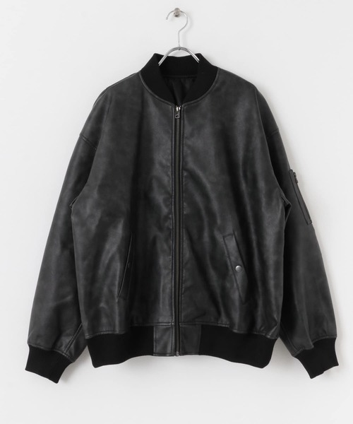 SENSE OF PLACE by URBAN RESEARCH（センスオブプレイスバイアーバンリサーチ）の「ヴィンテージライクMA-1（MA-1・メンズ・ブラック/ブラウン・MEDIUM/LARGE）」の7枚目の写真