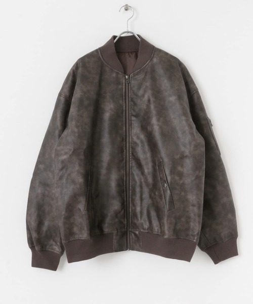 SENSE OF PLACE by URBAN RESEARCH（センスオブプレイスバイアーバンリサーチ）の「ヴィンテージライクMA-1（MA-1・メンズ・ブラック/ブラウン・MEDIUM/LARGE）」の8枚目の写真