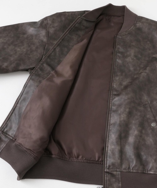 SENSE OF PLACE by URBAN RESEARCH（センスオブプレイスバイアーバンリサーチ）の「ヴィンテージライクMA-1（MA-1・メンズ・ブラック/ブラウン・MEDIUM/LARGE）」の9枚目の写真