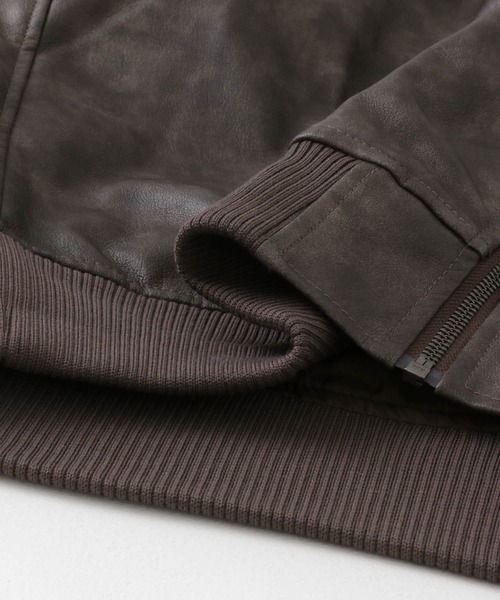 SENSE OF PLACE by URBAN RESEARCH（センスオブプレイスバイアーバンリサーチ）の「ヴィンテージライクMA-1（MA-1・メンズ・ブラック/ブラウン・MEDIUM/LARGE）」の12枚目の写真