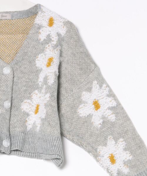 flower（フラワー）の「プレイフルフラワーニット（ニット/セーター・レディース・ミント/ピンク/グレー・FREE）」の5枚目の写真