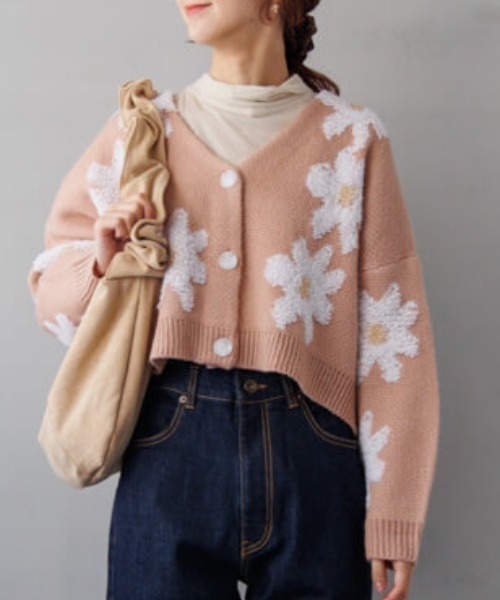 セール】プレイフルフラワーニット（ニット/セーター）｜flower