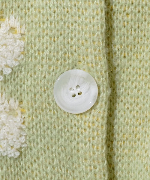 flower（フラワー）の「プレイフルフラワーニット（ニット/セーター・レディース・ミント/ピンク/グレー・FREE）」の9枚目の写真