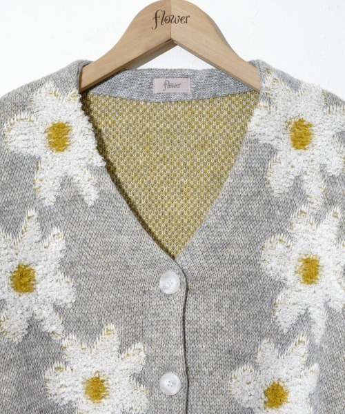 flower（フラワー）の「プレイフルフラワーニット（ニット/セーター・レディース・ミント/ピンク/グレー・FREE）」の15枚目の写真