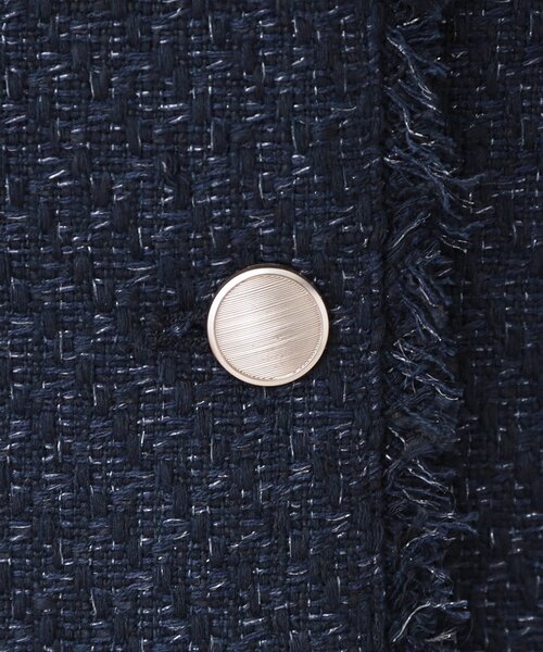 SHOO・LA・RUE（シューラルー）の「【セレモニーからデイリーまで】フリンジ ツイードジレ（ベスト・レディース・アイボリー系3/ネイビー系3・04/03/02/01/05）」の5枚目の写真