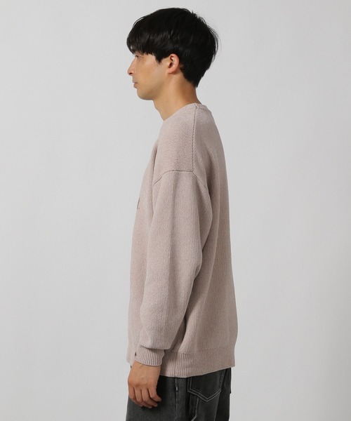 新品未使用●JUN&ROPE ロゴジャガード　ニット グレーベージュ　L　完売品 LAKOLE（ラコレ）の「アニマルロゴジャガードニット / 234985（ニット