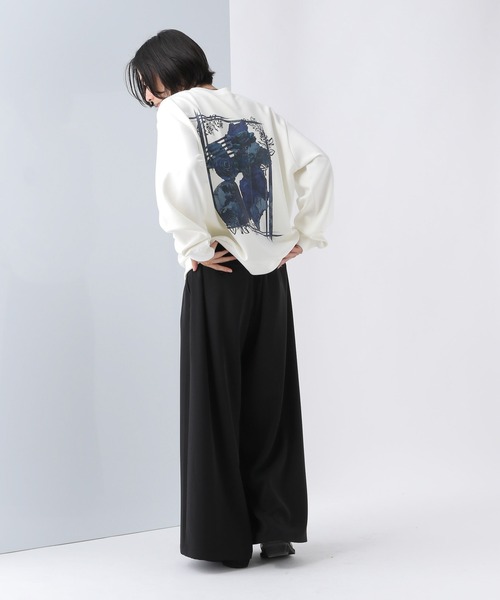 HARE（ハレ）の「アートモチーフバックプリントスウェット(HARE)（スウェット・メンズ・グレー/ブラック/ホワイト/ブルー/ブラック系その他/ホワイト系その他/グリーン・SMALL/MEDIUM）」の8枚目の写真