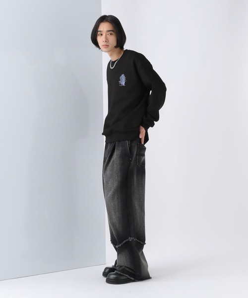 HARE（ハレ）の「アートモチーフバックプリントスウェット(HARE)（スウェット・メンズ・グレー/ブラック/ホワイト/ブルー/ブラック系その他/ホワイト系その他/グリーン・SMALL/MEDIUM）」の11枚目の写真