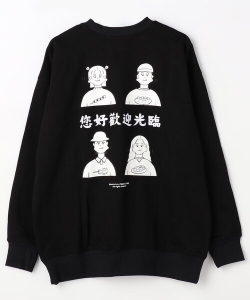 FREAK'S STORE(フリークスストア)の「Joanie/ジョエニー You Are What You Eat SWEAT/バックプリント クルーネック スウェット(スウェット・メンズ・グレー/ブラック/ホワイト・MEDIUM/LARGE/X-LARGE)」の2枚目の写真