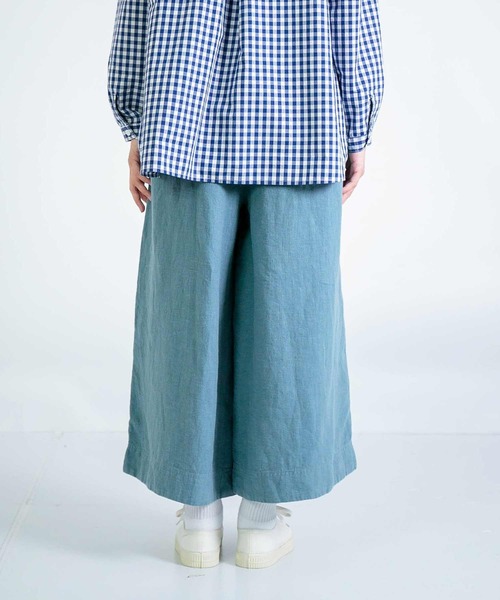 D.M.G.（ドミンゴ）の「[D.M.G / ディーエムジー] 25リネンキャンバス ガウチョパンツ（その他パンツ・レディース・ベージュ/ブルー/ネイビー/ブラック/マスタード・M/S）」の13枚目の写真