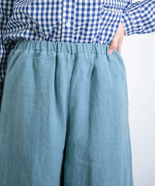 D.M.G.（ドミンゴ）の「[D.M.G / ディーエムジー] 25リネンキャンバス ガウチョパンツ（その他パンツ・レディース・ベージュ/ブルー/ネイビー/ブラック/マスタード・M/S）」の14枚目の写真