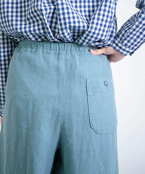 D.M.G.（ドミンゴ）の「[D.M.G / ディーエムジー] 25リネンキャンバス ガウチョパンツ（その他パンツ・レディース・ベージュ/ブルー/ネイビー/ブラック/マスタード・M/S）」の16枚目の写真