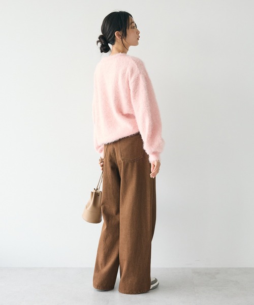 CRAFT STANDARD BOUTIQUE(クラフトスタンダードブティック)の「アニマルシャギーニットプルオーバー/24AW(ニット/セーター・メンズ・アイボリー/ライトピンク/ネイビー/チャコールグレー・FREE)」の22枚目の写真