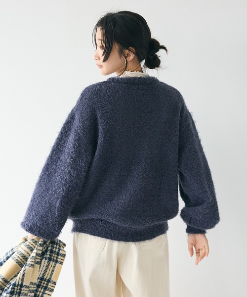 CRAFT STANDARD BOUTIQUE(クラフトスタンダードブティック)の「アニマルシャギーニットプルオーバー/24AW(ニット/セーター・メンズ・アイボリー/ライトピンク/ネイビー/チャコールグレー・FREE)」の17枚目の写真