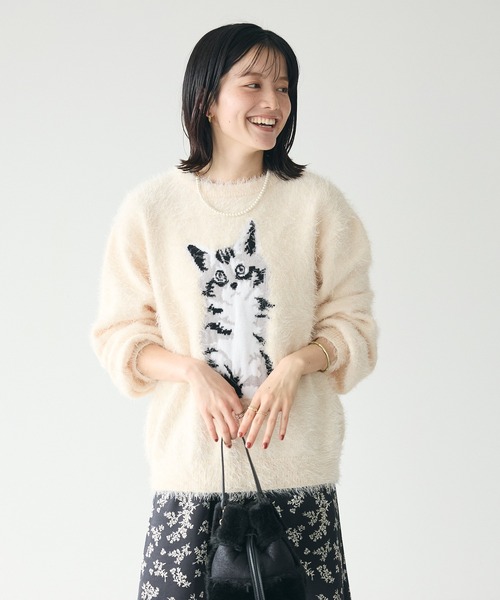 『美品 』スナイデルホーム☆シャギーニットプルオーバーセットアップ◆ラベンダー セール】キラッと華やか！透かし柄シャギーニットプルオーバー
