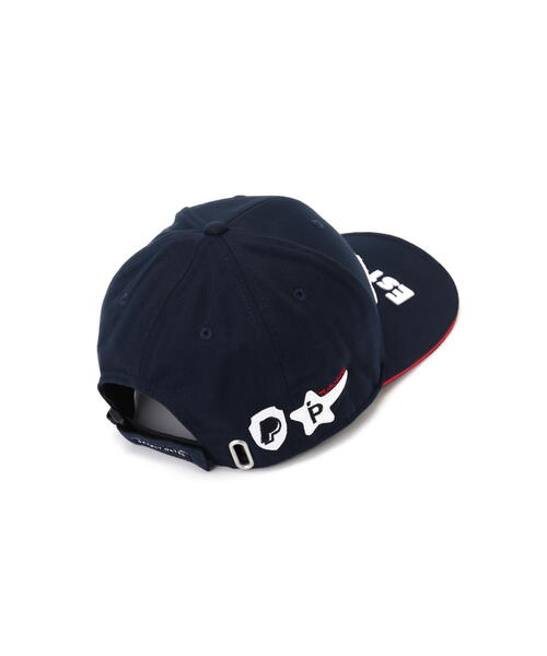 PEARLY GATES（パーリーゲイツ）の「【PEARLY GATES】New Historyロゴ リサイクルツイルキャップ (UNISEX)（キャップ・メンズ・ホワイト/ネイビー・FREE）」の3枚目の写真