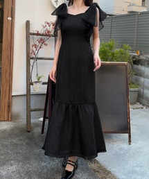 しゃくやくカットジャカード シャツワンピース（72-10OG07-204