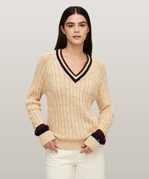 トミーヒルフィガー レディース セーター アイボリー ケーブル編みセーター | トミー ヒルフィガー 公式オンラインストア