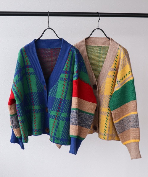 【セール】MIX柄ニットカーディガン（カーディガン/ボレロ）｜Cepica（セピカ）