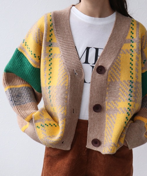 【セール】MIX柄ニットカーディガン（カーディガン/ボレロ）｜Cepica（セピカ）