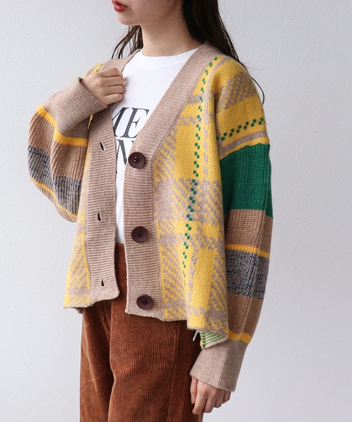 【セール】MIX柄ニットカーディガン（カーディガン/ボレロ）｜Cepica（セピカ）