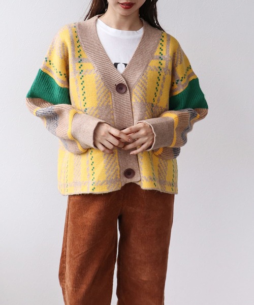 【セール】MIX柄ニットカーディガン（カーディガン/ボレロ）｜Cepica（セピカ）