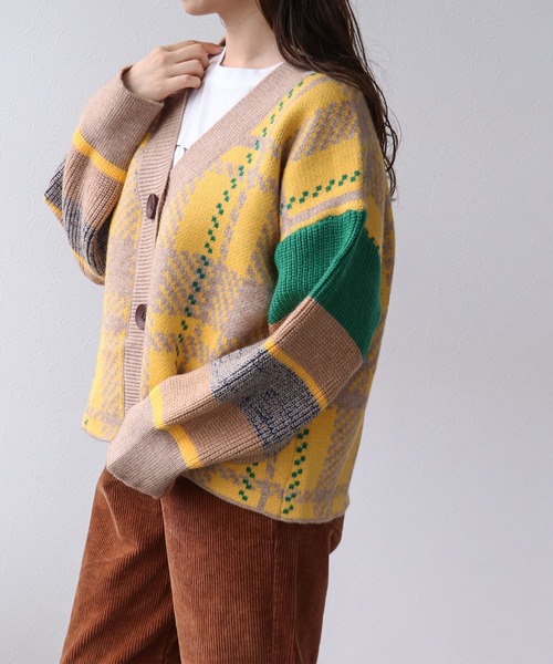 【セール】MIX柄ニットカーディガン（カーディガン/ボレロ）｜Cepica（セピカ）