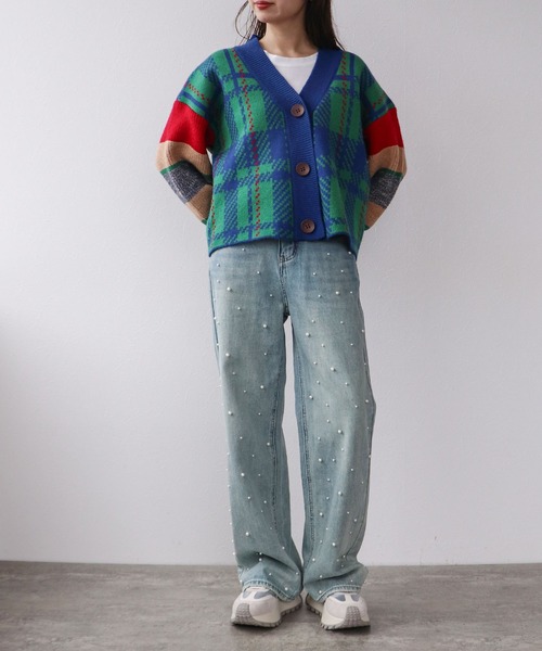 【セール】MIX柄ニットカーディガン（カーディガン/ボレロ）｜Cepica（セピカ）